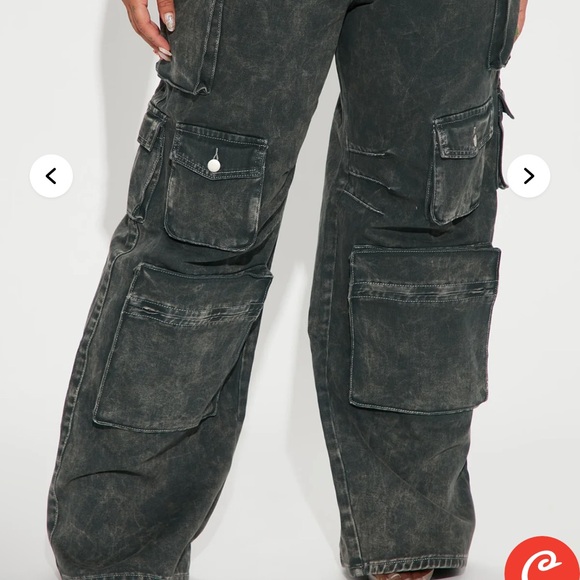 Fashion Nova Black Wide Leg Jeans - Picture 3 of 3